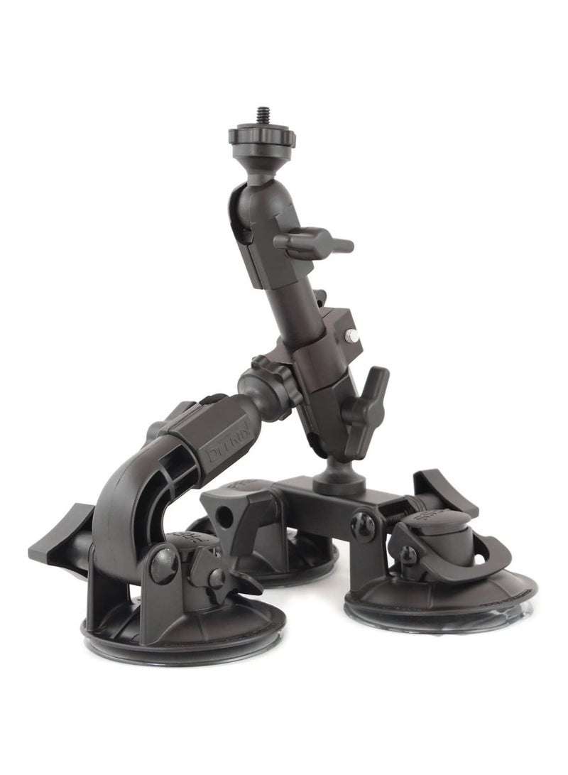 Triple suction camera mount