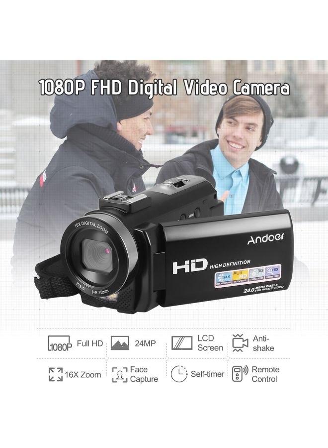 HDV-201LM 1080P FHD Digital Video Camcorder With Accessories