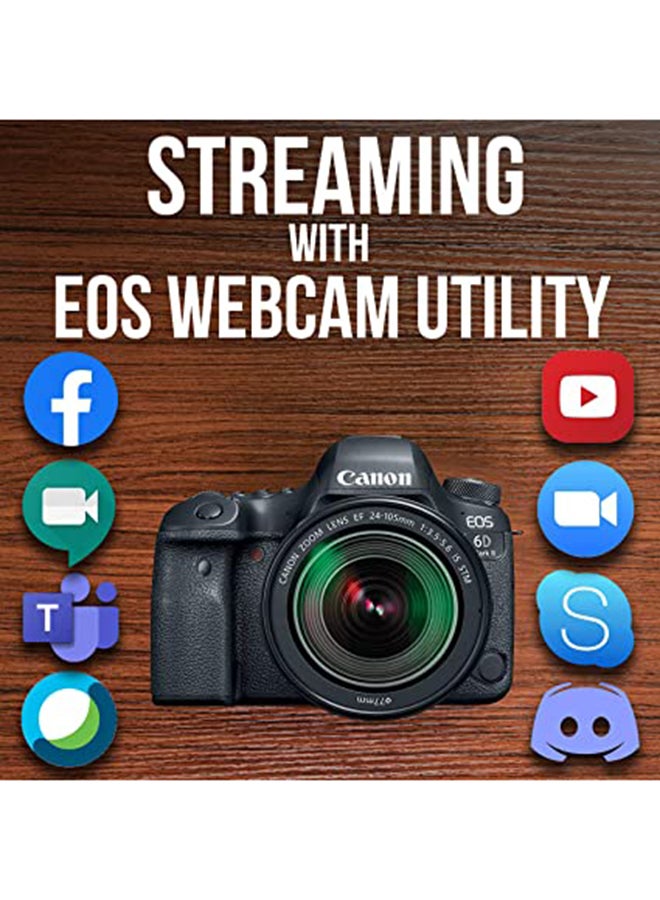 EOS 6D Mark II DSLR Body 26.2MP With LCD Touchscreen, Built-In Wi-Fi, NFC, Bluetooth And GPS Geotagging Technology Black
