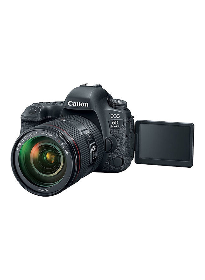 EOS 6D Mark II DSLR Camera، With EF 24-105mm F/3.5-5.6 IS STM Lens، Full-Frame Camera، Wi-Fi، NFC، Bluetooth، GPS، Vari-Angle Touch Screen LCD، Great for Portrait، Landscapes & Travel