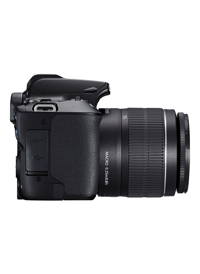 EOS 250D DSLR Camera With EFS 18-55 DC III Lens 24.1 MP APS-C Sensor 5 FPS Vari-Angle Touchscreen 4K Movies Wi-Fi Bluetooth