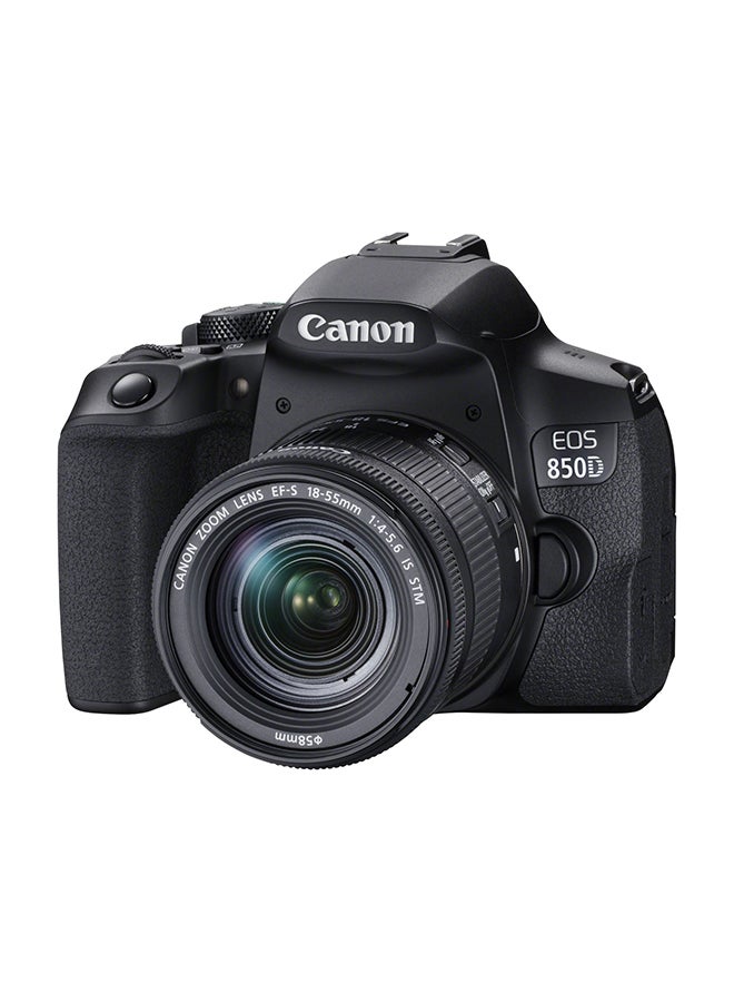 EOS 850D DSLR Camera، With EF-S 18-55mm IS STM Lens، 24.1 MP، APS-C Sensor، Dual Pixel CMOS، Bluetooth، Wi-Fi، 4K Movies، Vari-Angle Touchscreen