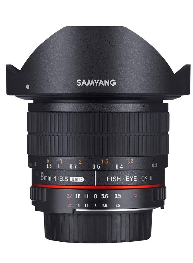 SYHD8M-C 8mm f/3.5 HD Lens with Removable Hood for Canon