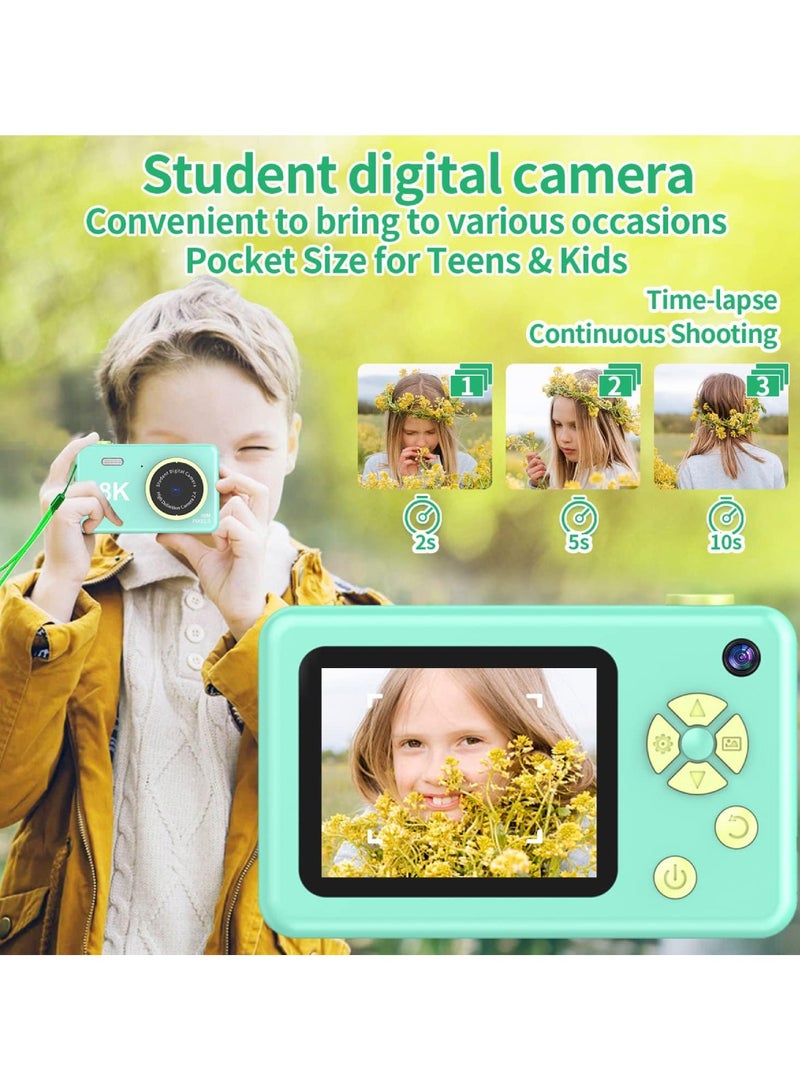 Digital Camera For Kids Girls Boys Teens 48MP Kids Camera With 32GB SD Card Full HD 1080P Cameras Rechargeable Mini Camera Educational Toys Camera Kids Toys 2.4