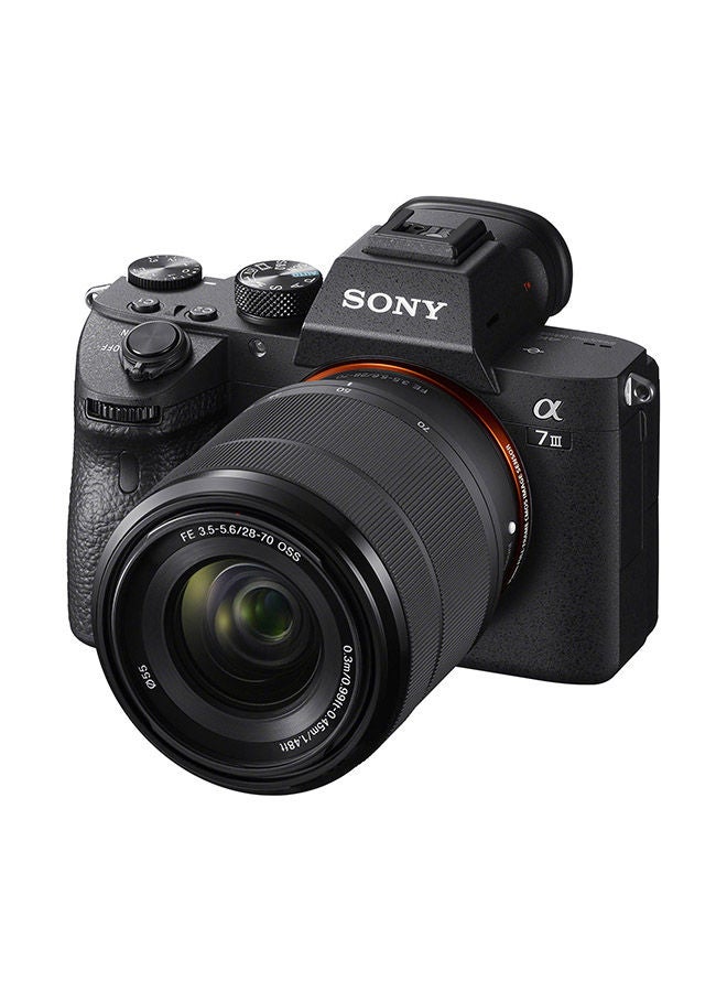 Alpha A7 Iii Full-Frame Professional Camera 35Mm Sensor With Sel2870 Interchangeable Lens, 24.2 Megapixels - Black (Ilce-7M3K)