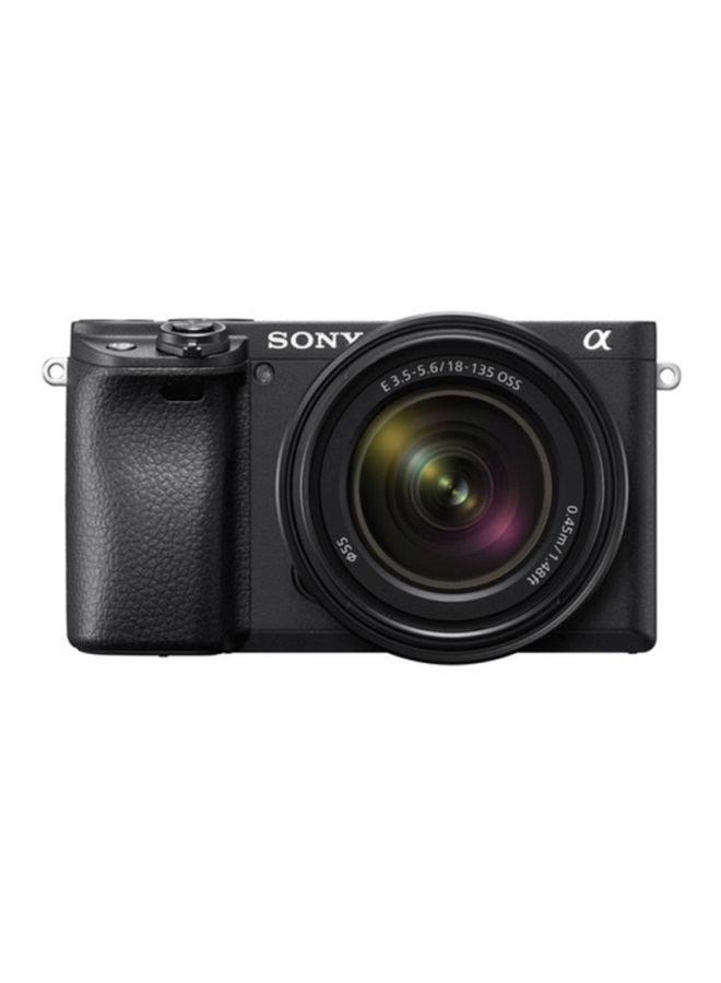 Alpha A6400 Mirrorless Camera With 18-135Mm Lens Kit, 24.2 Mega Pixel Compact Aps-C Interchangeable Lens Digital Camera With Real-Time Eye Auto FocUS, 4K Video & Flip Up Touchscreen, Ilce-6400M