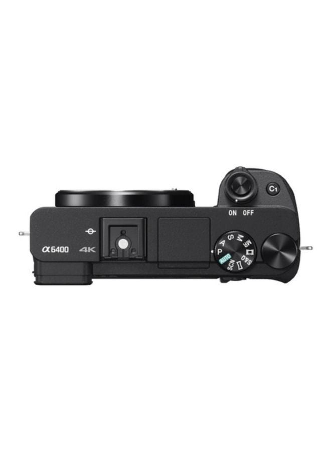 Alpha A6400 Mirrorless Camera With 18-135Mm Lens Kit, 24.2 Mega Pixel Compact Aps-C Interchangeable Lens Digital Camera With Real-Time Eye Auto FocUS, 4K Video & Flip Up Touchscreen, Ilce-6400M