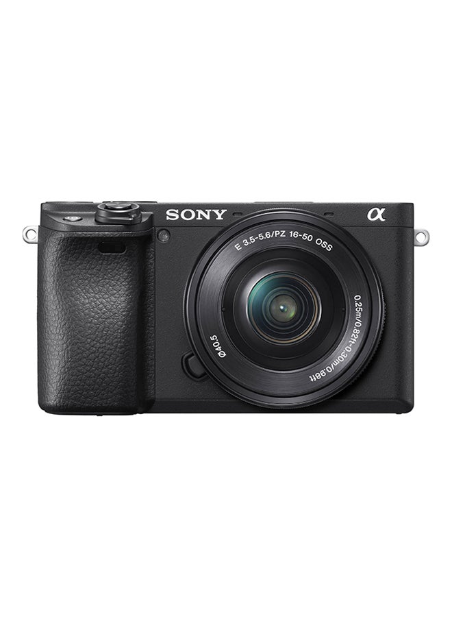 Alpha A6400 Mirrorless Camera With 16-50 Lens Kit, Compact Aps-C Interchangeable Lens Digital Camera With Real-Time Eye Auto Focus, 4K Video & Flip Up Touchscreen, Ilce-6400Lb