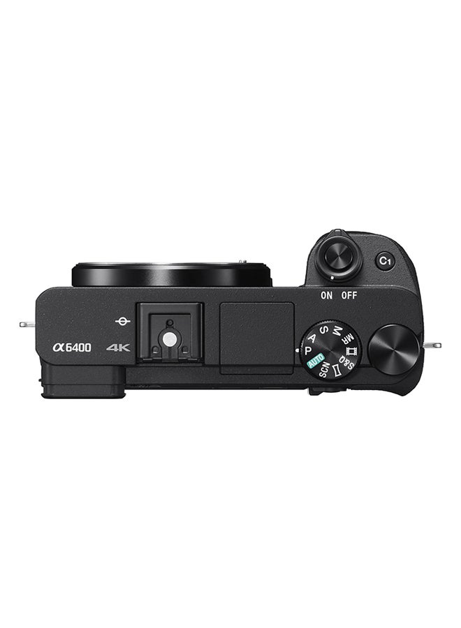 Alpha A6400 Mirrorless Camera With 16-50 Lens Kit, Compact Aps-C Interchangeable Lens Digital Camera With Real-Time Eye Auto Focus, 4K Video & Flip Up Touchscreen, Ilce-6400Lb