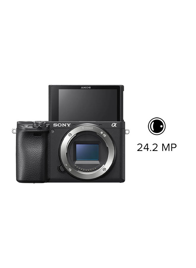 Alpha A6400 Mirrorless Camera With 16-50 Lens Kit, Compact Aps-C Interchangeable Lens Digital Camera With Real-Time Eye Auto Focus, 4K Video & Flip Up Touchscreen, Ilce-6400Lb