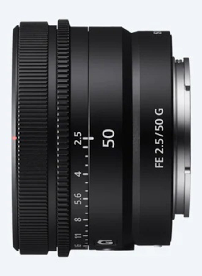 Sel50F25G Full Frame Lens Fe 50Mm F2.5 G Premium G Series Prime Lens, Black, Sel50F25G.Syx