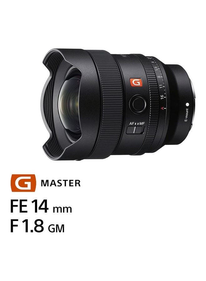 SEL14F18GM Full Frame FE 14mm F1.8 GM Premium G Master Series Prime Lens, Black