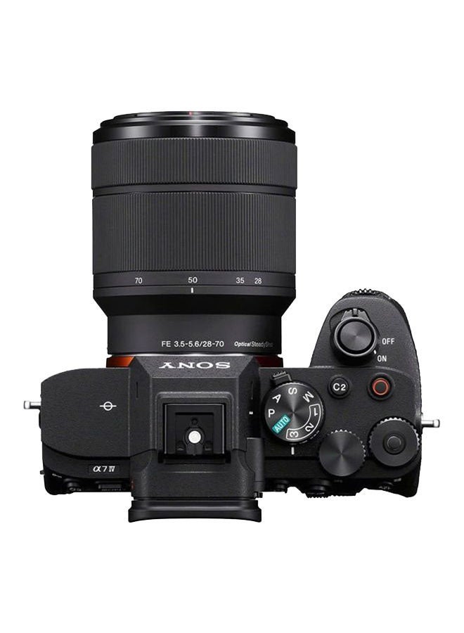 Alpha 7 IV Full-Frame Mirrorless Interchangeable Lens Camera, 33 Mega Pixel Full-Frame Back-Illuminated Exmor R CMOS Image Sensor, ILCE-7M4K, with 28-70mm Zoom Lens