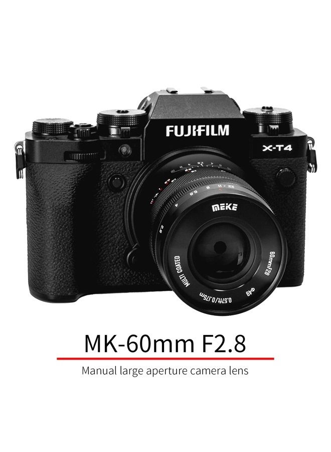 60mm f2.8 Large Aperture APS-C Frame Manual Focus Prime Fixed Lens Compatible with Fujifilm Mirrorless Camera Such as X-T1 X-T2 X-T3