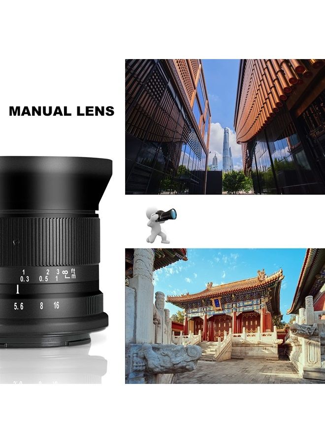 7 Artisans 12mm F2.8 Mark Ⅱ Ultra Wide Angle APS-C Manual Focus Prime Lens Compatible for Olympus and Panasonic MFT M4/3 Mount Mirrorless Cameras