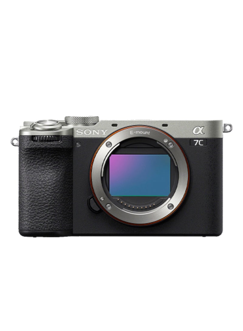 Alpha 7CⅡ ILCE-7CM2 Silver | Versatile Compact Full-frame Camera, Body Only, Silver, 1 Year Warranty