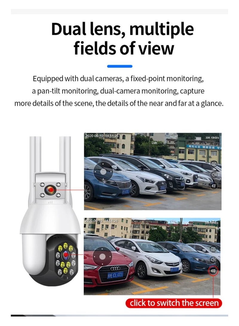 1080P PTZ Outdoor Wifi IP Camera Wireless CCTV Surveillance Camera Motion Detection IR Night Vision 2-Way Audio Camera Security