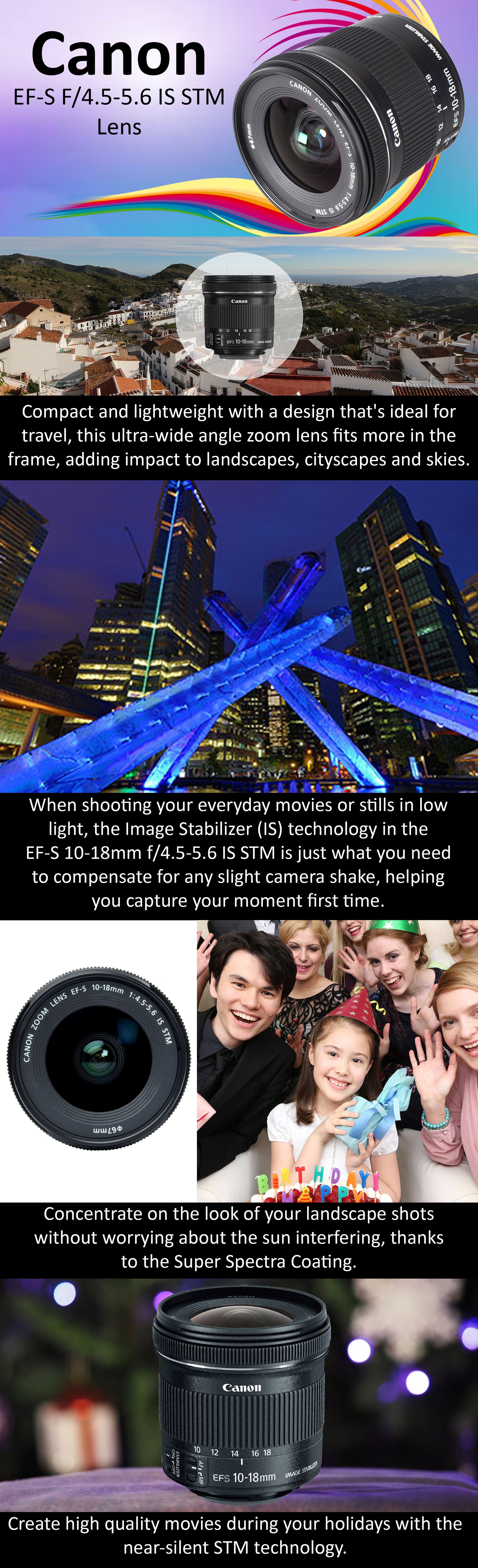 EF-S F/4.5-5.6 IS STM Lens Black