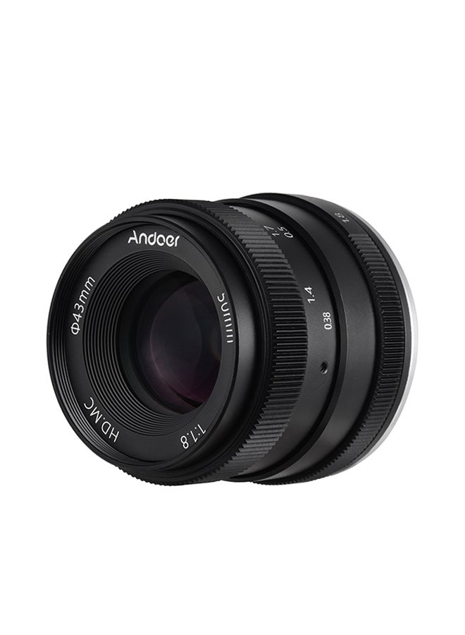 50mm F1.8 Mirrorless Camera Lens Black