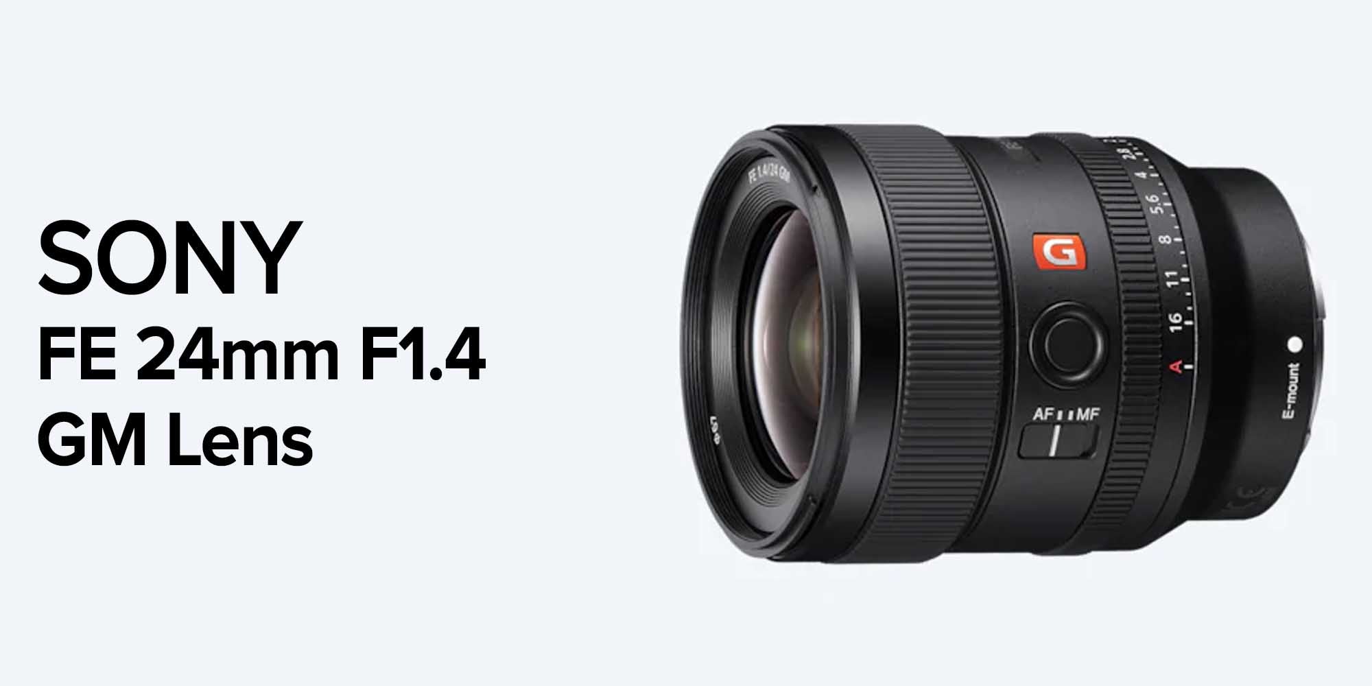 Fe 24mm F1.4 gm Lens | Premium G Master Series Wide-Range Prime Lens | Sel24F14gm Black