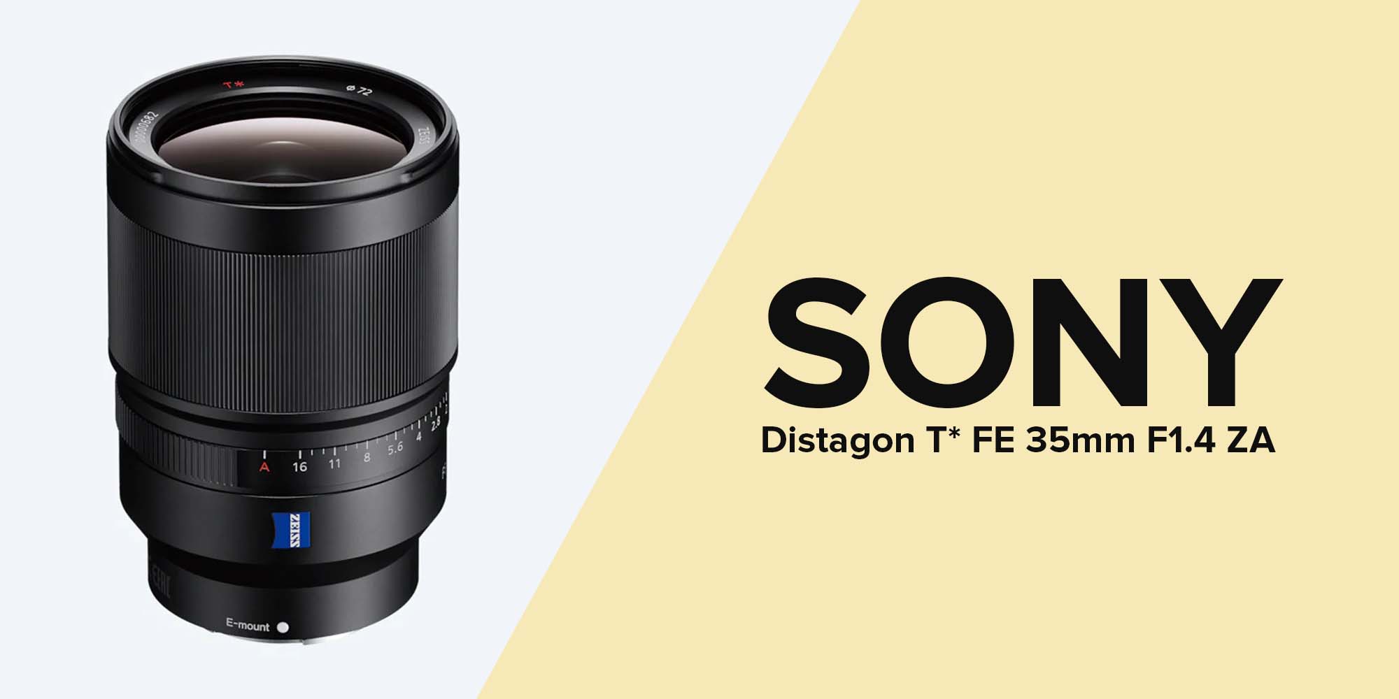 Distagon T* FE 35mm F1.4 ZA ZEISS Full Frame Wide-Angle Prime Lens Black