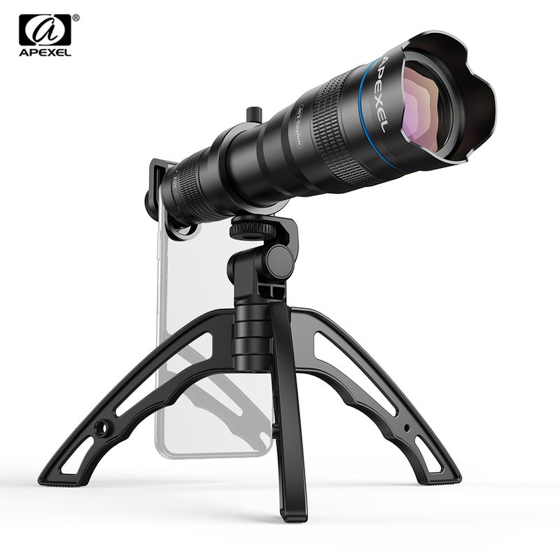 APL-JS36XJJ04 HD 36X Metal Single-tube Telescope Telephoto Lens Black