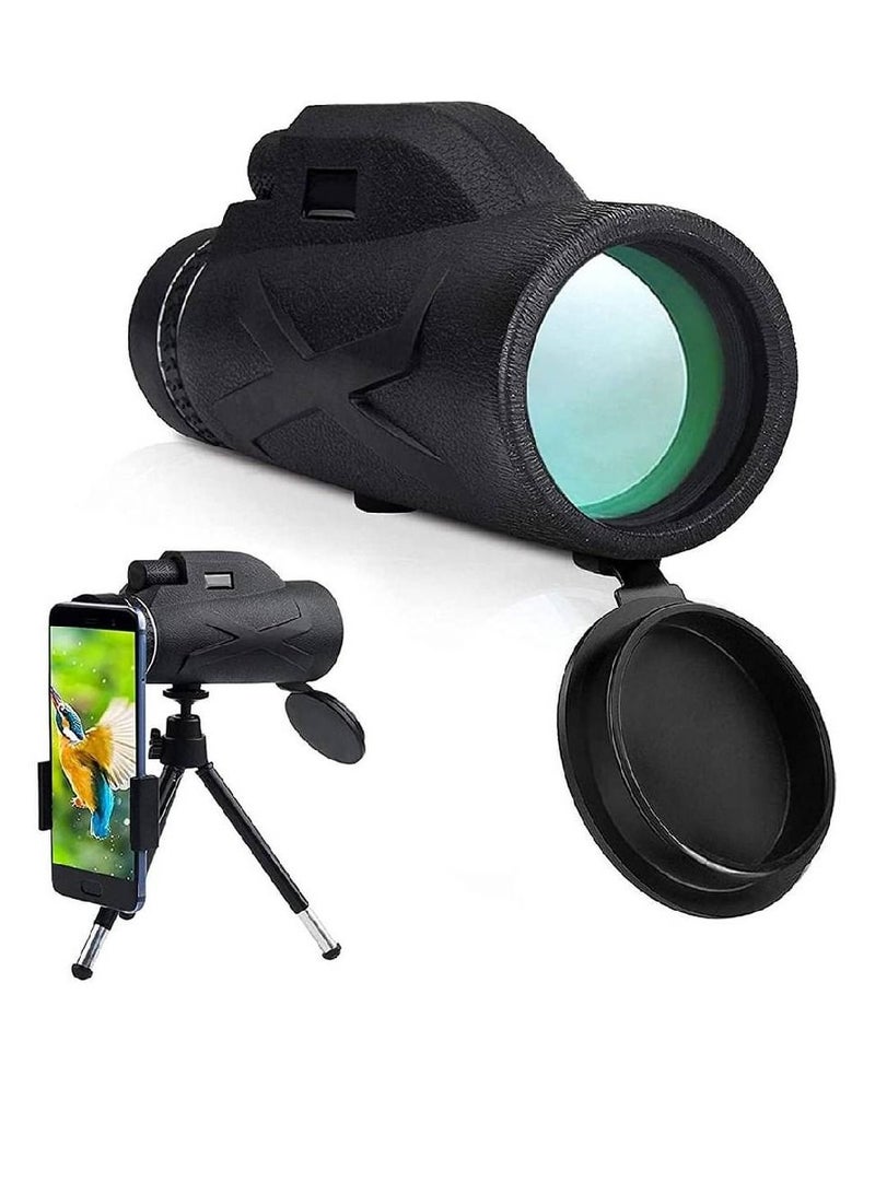 40x60 Monocular Telescope HD Long Range High-Quality Telescope with Phone Clip Tripod