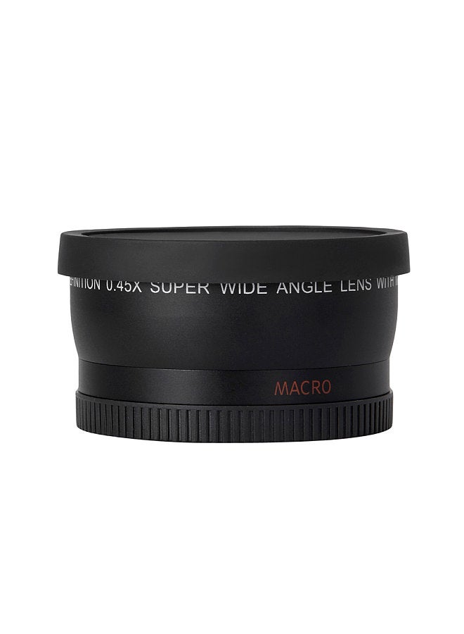 HD 52MM 0.45x Wide Angle Lens with Macro Lens Replacement for Canon Nikon Sony Pentax 52MM DSLR Camera