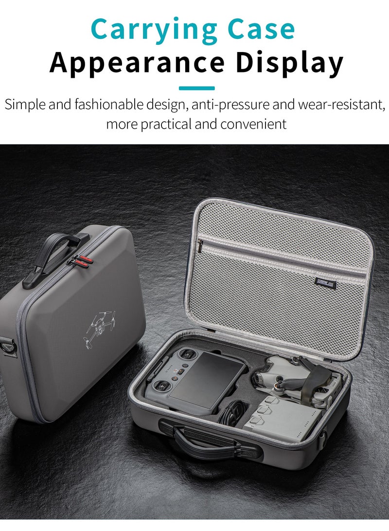 STARTRC Carrying Case For DJI Mini Four Pro Accessories Portable Travel Bag For DJI Mini Four Pro Fly More Combo DJI RC Two Controller Drone Shoulder Bag Gray