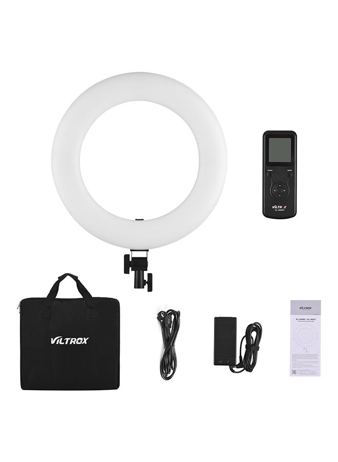 LED Ring Video Fill Light With Remote Control VL-600T Black/White