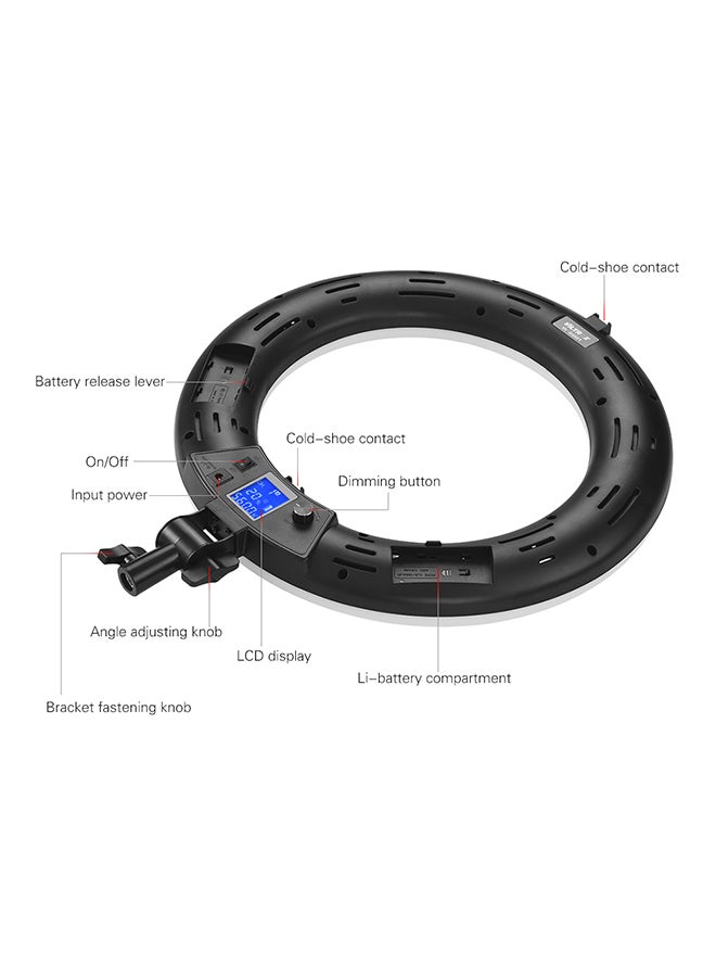 LED Ring Video Fill Light With Remote Control VL-600T Black/White