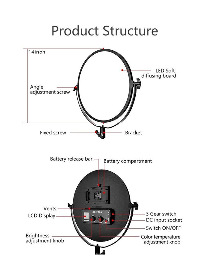 Sl-272A Flapjack Biocolor Led  Ultra-Thin Studio Softlight Multicolour