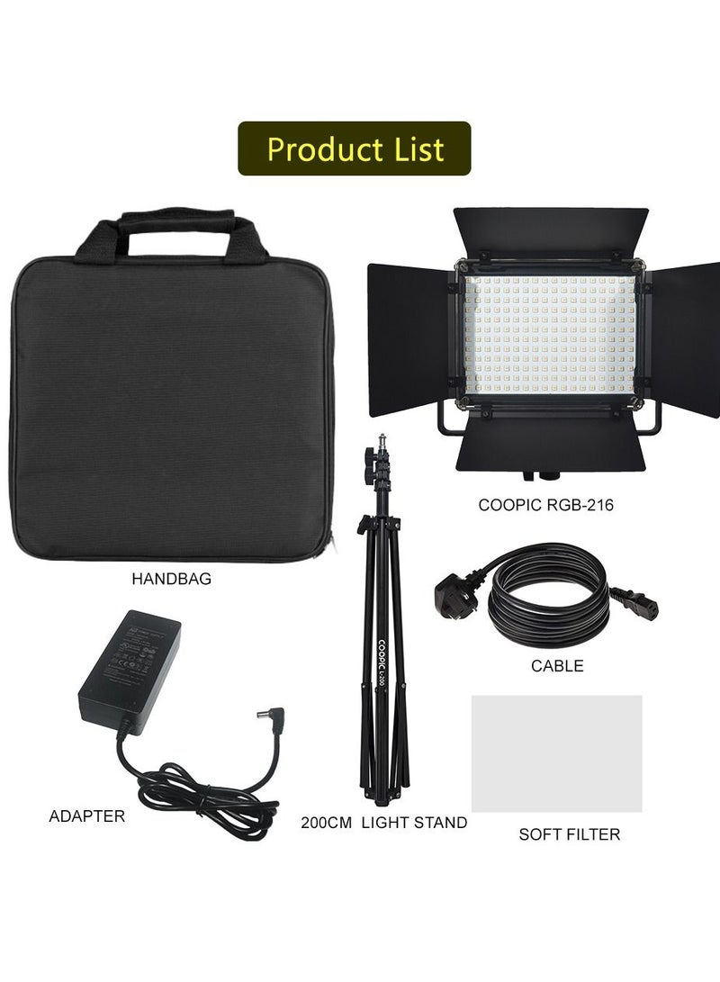 RGB-216 LED Video Light with 200cm Stand