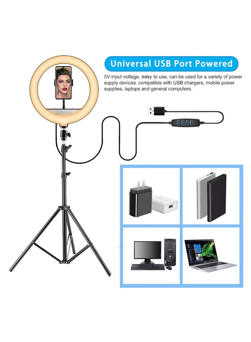 Dimmable Circle LED Studio Selfie Ring Light for Makeup Camera Photography  Video Shoot 14 Inch