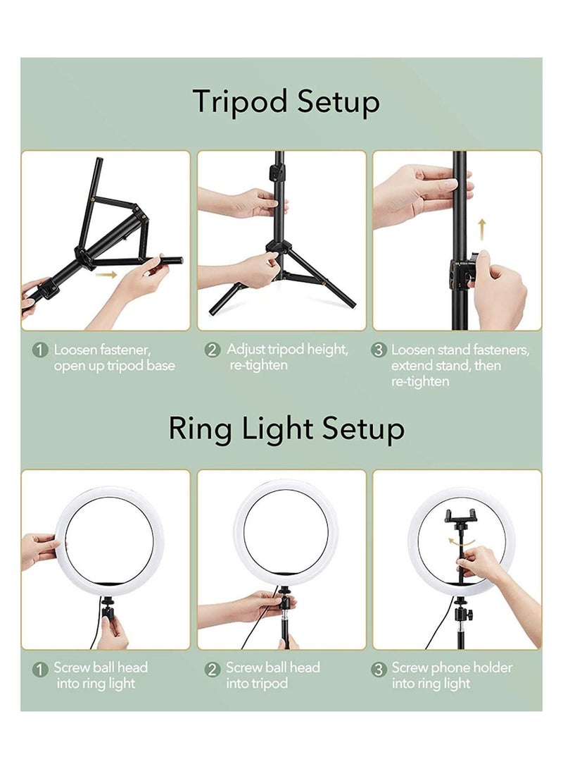 Dimmable Circle LED Studio Selfie Ring Light for Makeup Camera Photography  Video Shoot 14 Inch