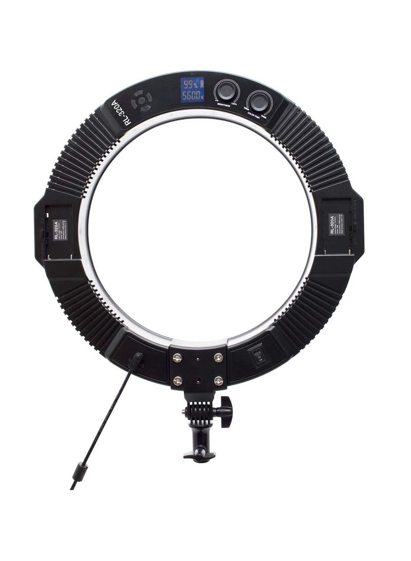 COOPIC RL-320A Bio-Color 3200K-5600K Dimmable Ring Light 19inch CRI >95 for Camera Photo Makeup Live Stream portrait YouTube Studio Shoot video blogging Tiktok etc