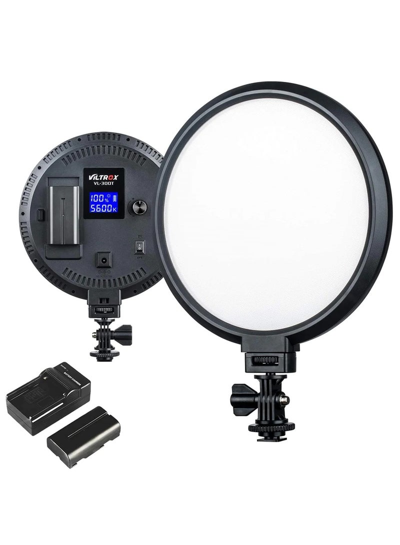 VILTROX VL-300T Bi-Color Studio Round LED Ligh Ultrathin Studio Edge Flapjack Light