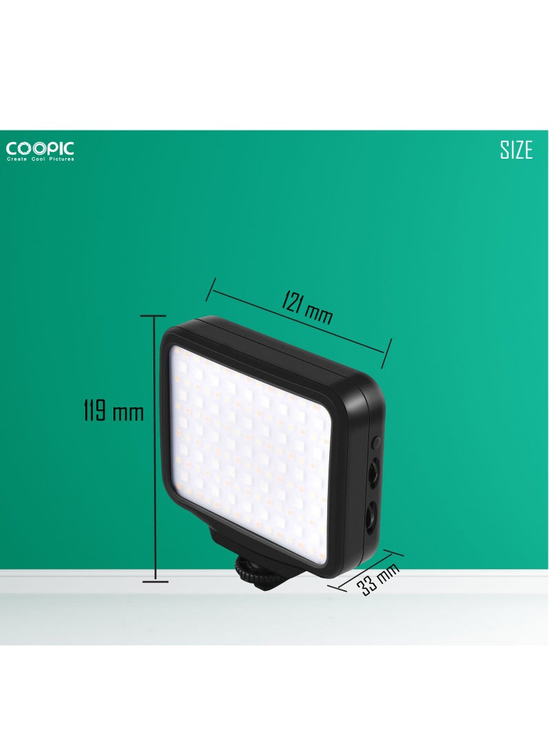 COOPIC Create Cool Picture Dimmable LED Light: 1000 Lumens, Colorful, Rechargeable Battery, and High CRI (>95) - Perfect for Photography & Videography (DMK-700RGB)