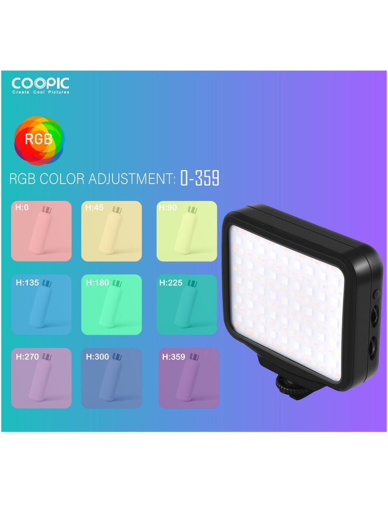 COOPIC Create Cool Picture Dimmable LED Light: 1000 Lumens, Colorful, Rechargeable Battery, and High CRI (>95) - Perfect for Photography & Videography (DMK-700RGB)