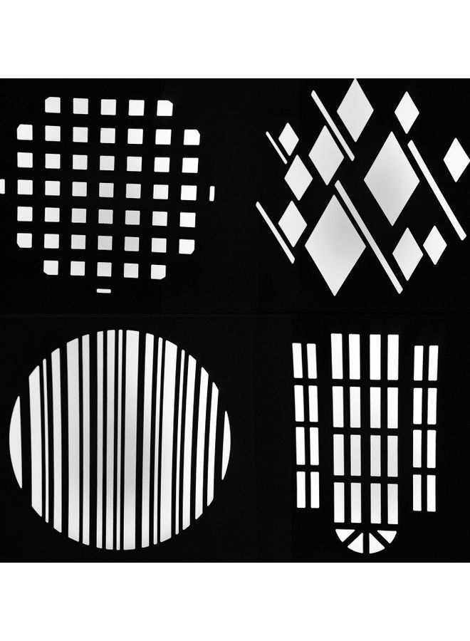 8-Piece Conical Focalize Condenser Patterned Photography Light Plate Set 8x6.1cm White