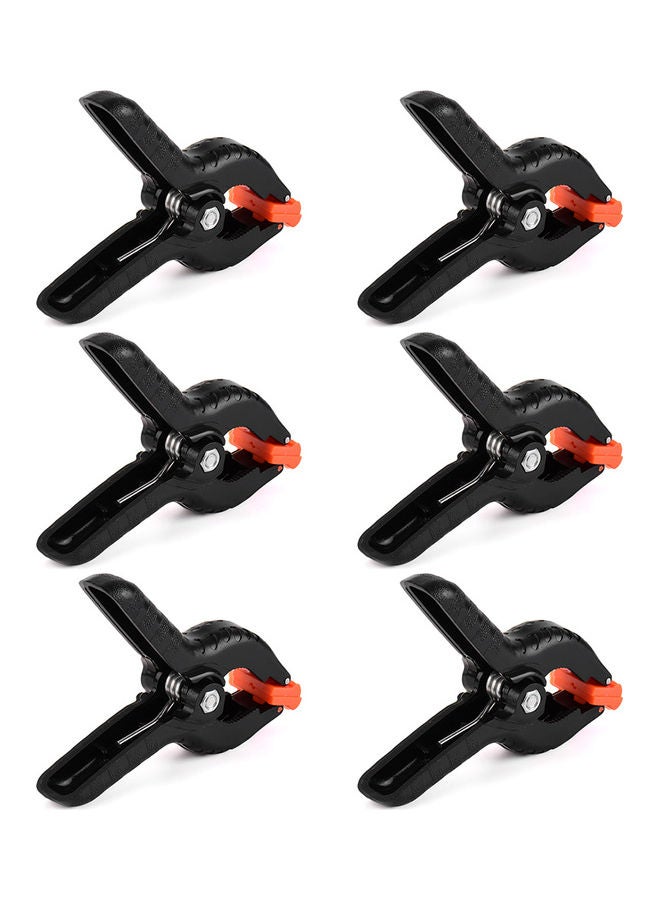 Set Of 6 Backdrop Spring Clamp Clips Black