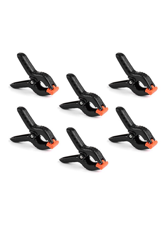 Set Of 6 Backdrop Spring Clamp Clips Black