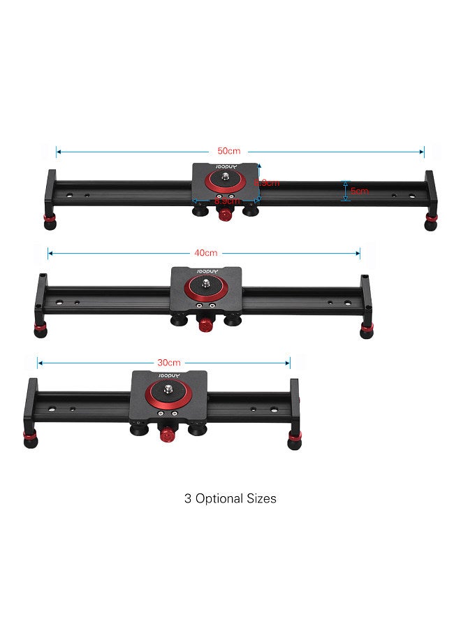 Andoer 30cm/12inch Aluminum Alloy Camera Track Slider Video Stabilizer Rail for DSLR Camera Camcorder DV Film Photography, Load up to 11Lbs