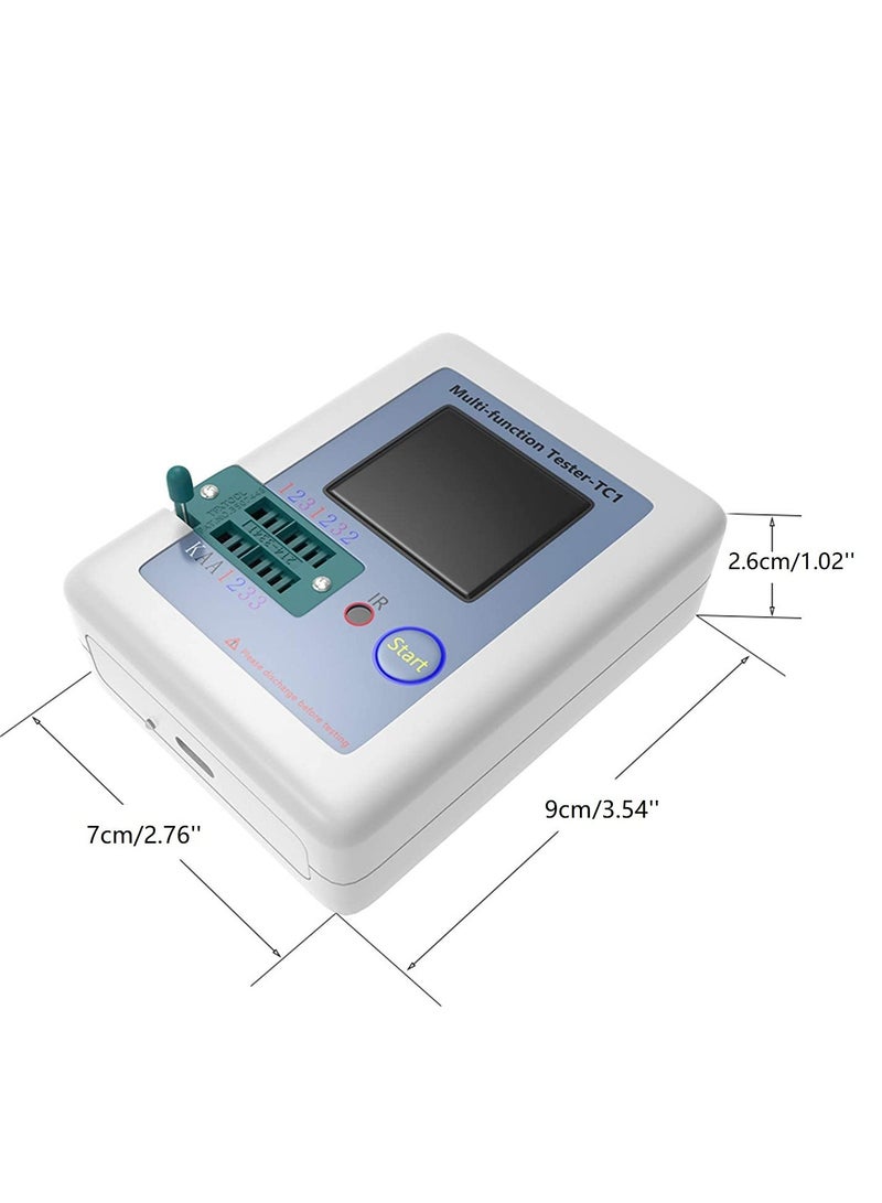 Transistor Meter, LCR-TC1 Multi-Function Capacitance Resistance ESR Tester, 1.8