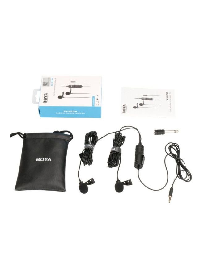 Dual Lavalier Microphone Black
