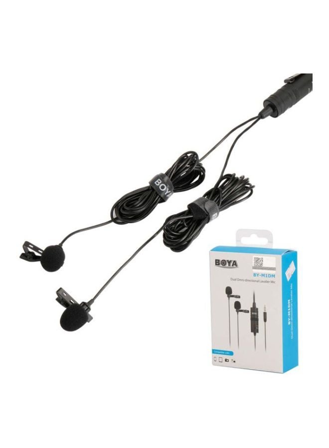 Dual Lavalier Microphone Black