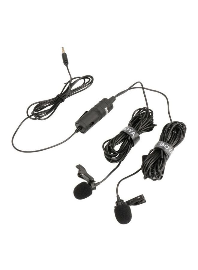 Dual Lavalier Microphone Black