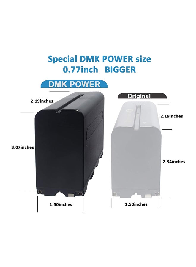 10400mah Battery for LED Video Light Black