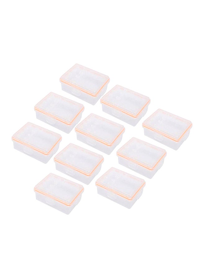 10-Piece Multi-Function Water Proof Camera Battery Case Set White