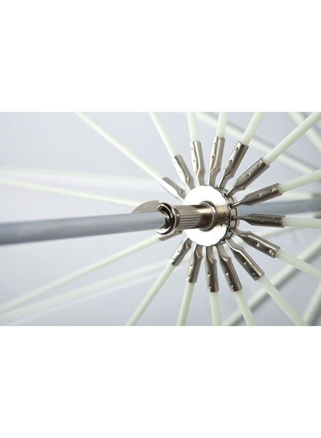 4634 7-Feet White with Black Cover Parabolic Umbrella